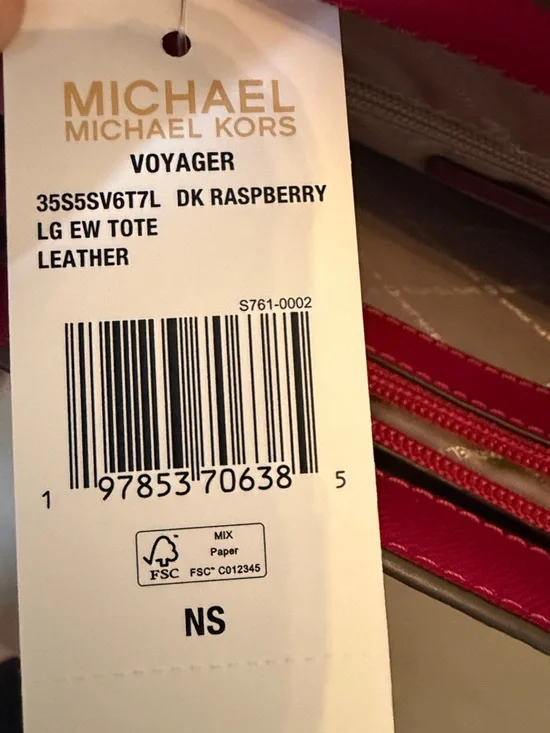 Michael Kors Hot Pink Saffiano Leather Tote - Picture 5 of 6